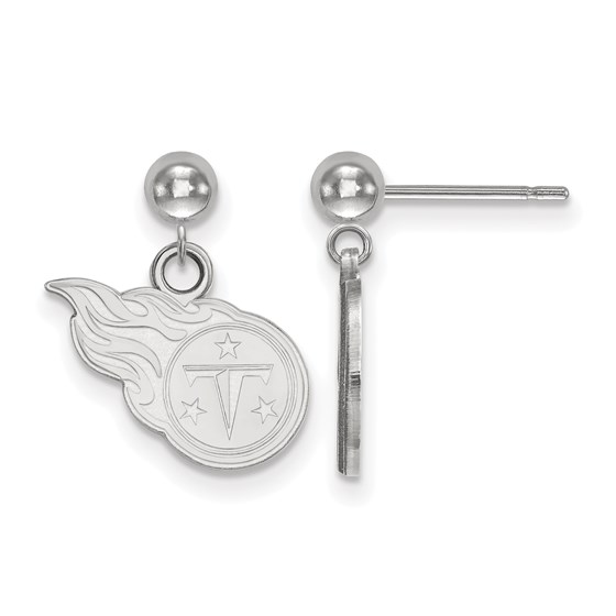 Sterling Silver Tennessee Titans Dangle Ball Earrings Sterling Silver Tennessee Titans Dangle Ball Earrings